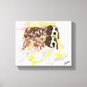 Hund ist im Wind Leinwanddruck