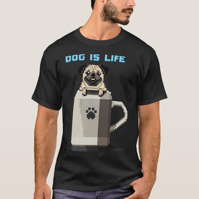 Hund Ist Leben T-Shirt (Vorderseite)