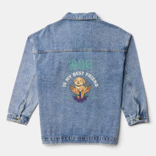 HUND IST MEIN BESTER FREUNDHUNDE TAG HUNDE LIEBER JEANSJACKE