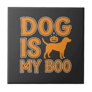 Hund ist mein Boo Halloween Hund Fliese