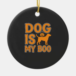 Hund ist mein Boo Halloween-Hund Keramik Ornament
