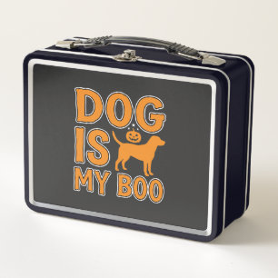 Hund ist mein Boo Halloween-Hund Metall Brotdose