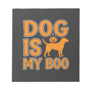 Hund ist mein Boo Halloween-Hund Notizblock