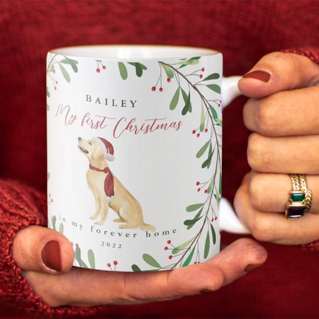 Hund ist mein erstes Weihnachtsfest und mein Name Kaffeetasse (Von Creator hochgeladen)