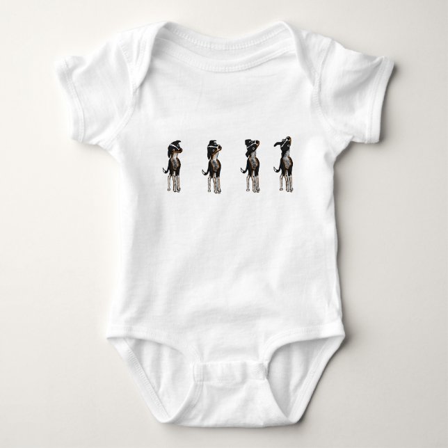 Hund ist verwirrt baby strampler (Vorderseite)