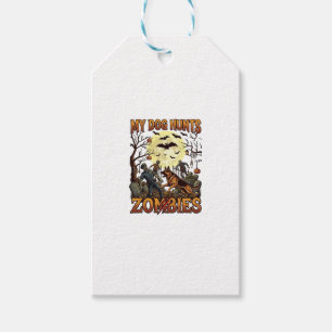 Hund jagt Zombies Halloween Deutscher Schäferhund Geschenkanhänger