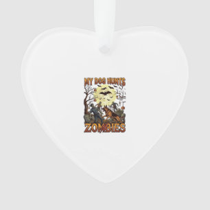 Hund jagt Zombies Halloween Deutscher Schäferhund Ornament