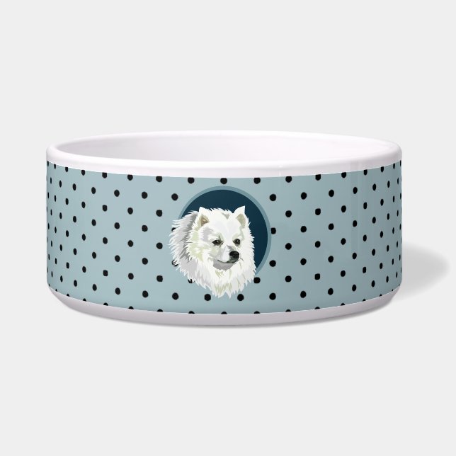 Hund Japanisch Spitz Napf (Vorderseite)