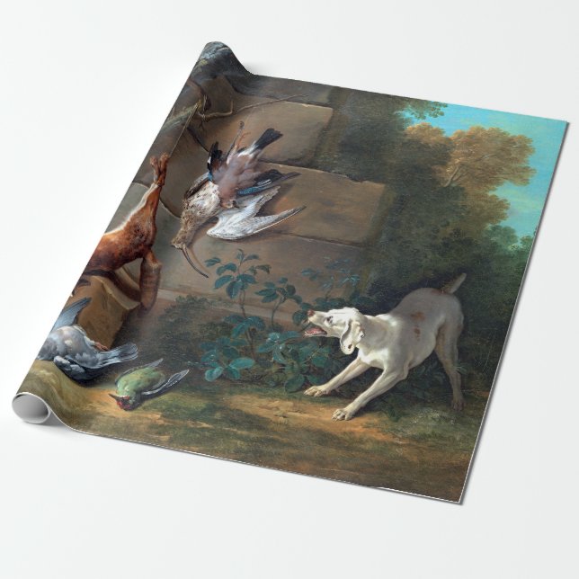 Hund Jean-Baptistes Oudry, der totes Spiel schützt Geschenkpapier (Ungerollt)