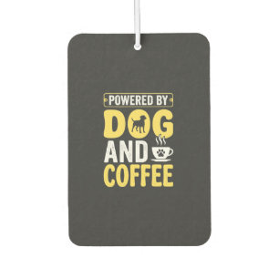 Hund Kaffee Liebhaber Angetrieben Von Design Autolufterfrischer