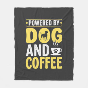 Hund Kaffee Liebhaber Powered By Design Fleecedecke