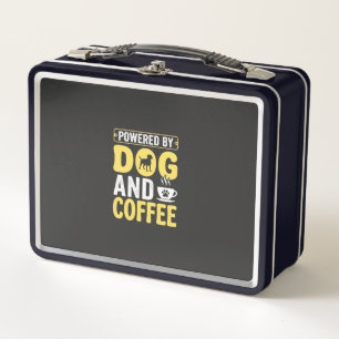 Hund Kaffee Liebhaber Powered By Design Metall Brotdose