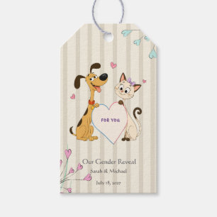 Hund & Katze Geschlechtsenthüllung Geschenkanhänger