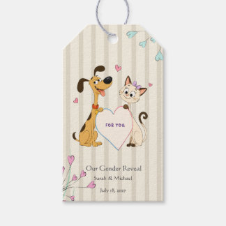 Hund & Katze Geschlechtsenthüllung Geschenkanhänger