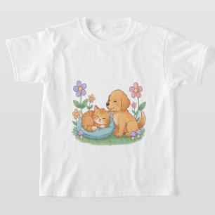 Hund & Katze in der Natur – Süßes Tier-T-Shirt für T-Shirt