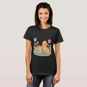 Hund & Katze in der Natur – Süßes Tier-T-Shirt für T-Shirt