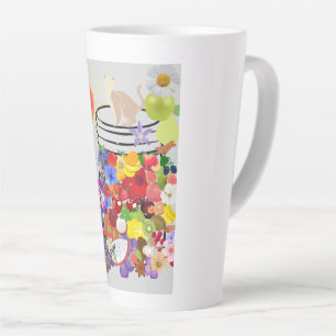 Hund, Katze, Obst und Blume Milchtasse