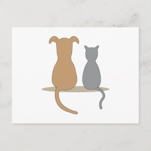 Hund & Katze Postkarte