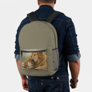 Hund & Katze ruhen zusammen Druck Schnitt Nähen Ru Bedruckter Rucksack