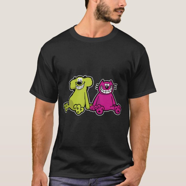 Hund & Katze T-Shirt (Vorderseite)