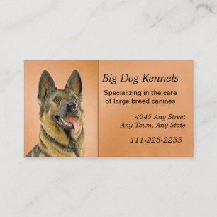 Hund Kennel German Shepherd Business Card Visitenkarte