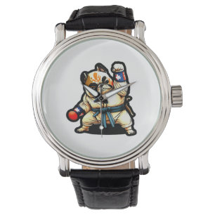 Hund kennt Karate Armbanduhr