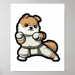 Hund kennt Karate Poster