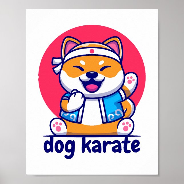 Hund kennt Karate Poster (Vorne)