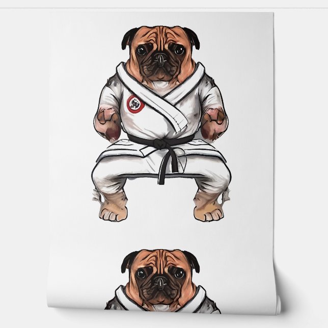 Hund kennt Karate Tapete (Abrollen)