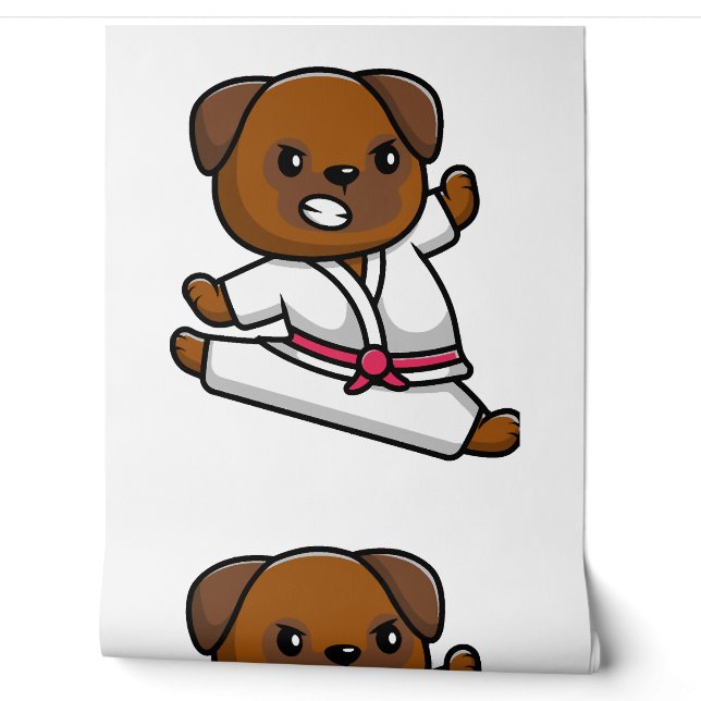 Hund kennt Karate Tapete (Abrollen)