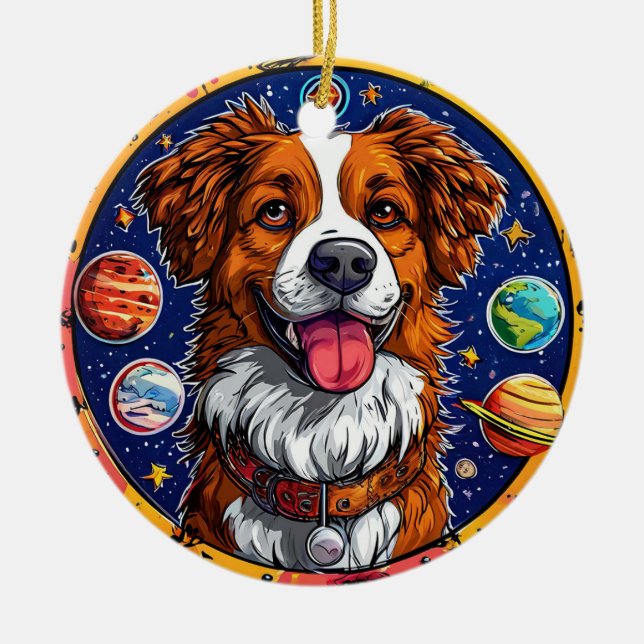 Hund Keramik Ornament (Vorne)