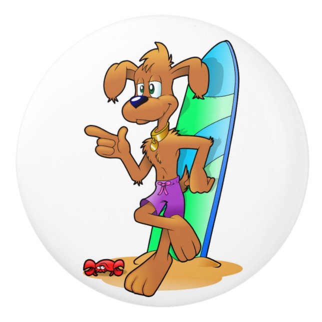 HUND KERAMIKKNAUF (Vorderseite)