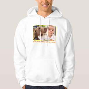Hund leckt Baby's Ohr Hoodie