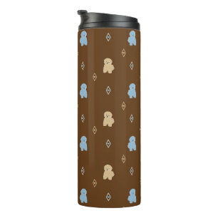 Hund Lhasa Apso Muster Thermosbecher