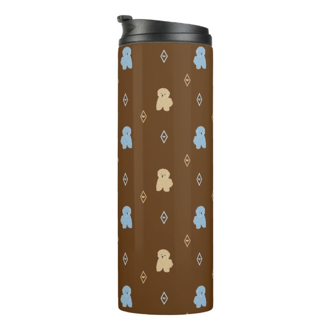Hund Lhasa Apso Muster Thermosbecher (Nach rechts gedreht)
