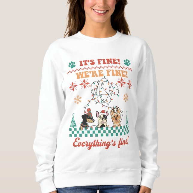 Hund liebt alles, was schön Weihnachten ist Sweatshirt (Vorderseite)