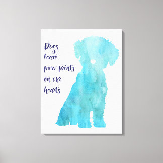 Hund liebt Bichon Frise Stil zeitgenössischen Druc Leinwanddruck