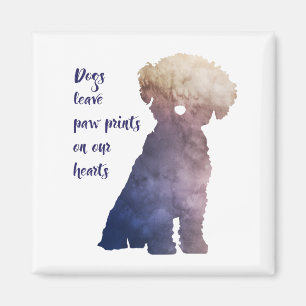 Hund liebt Bichon Frise Stil zeitgenössischen Druc Magnet