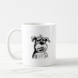 Hund liebt Tasse, Funny Pitbull Kaffeetasse