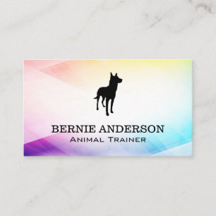 Hund Logo   Farbiger abstrakter Hintergrund Visitenkarte