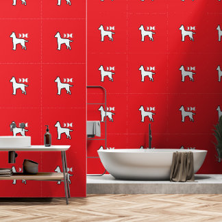 Hund Logo Rot Weiß Haustier Tapete