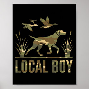 Hund lokaler Junge Jagdhund Tarnung Südliches Land Poster