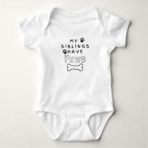 Hund Lover Baby Bodysuit Meine Geschwister haben P
