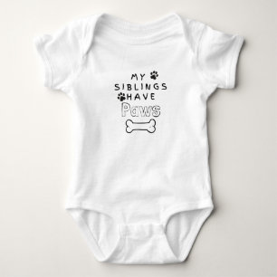 Hund Lover Baby Bodysuit Meine Geschwister haben P Strampler