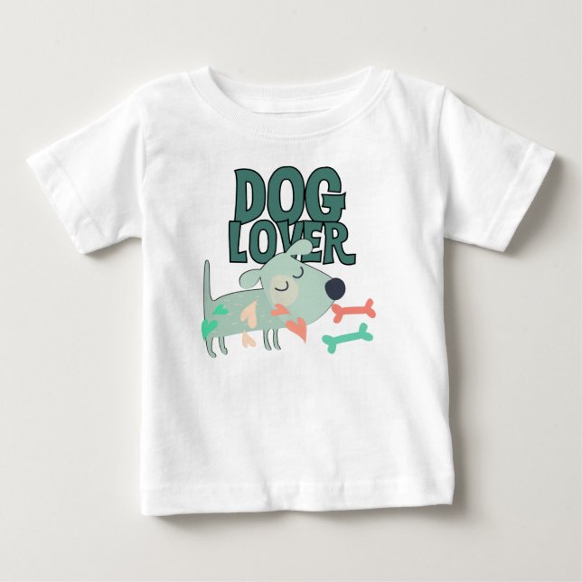 Hund Lover Baby T-shirt (Vorderseite)