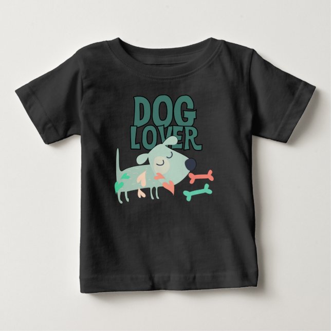 Hund Lover Baby T-shirt (Vorderseite)