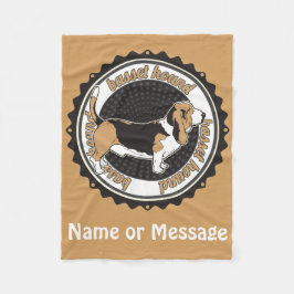 Hund Lover Basset Hound Blanket Individuelle Name Fleecedecke