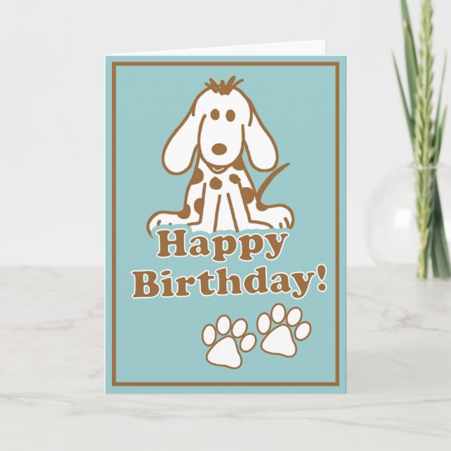 Hund Lover Birthday Karte (Vorderseite)