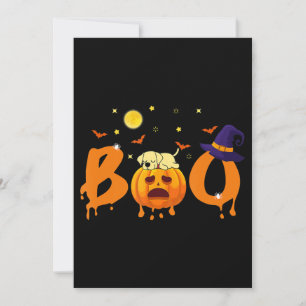 Hund Lover  Boo Halloween Labrador schläft auf Pum Karte