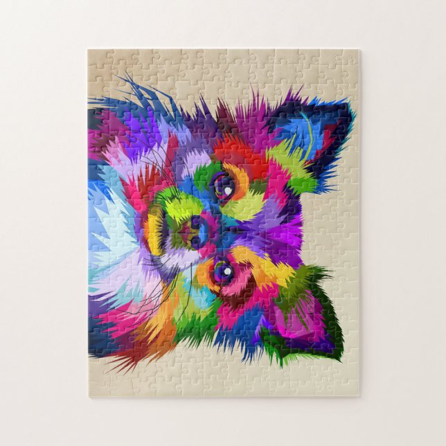 Hund Lover Colorful Chihuahua Dog (Vertikal)